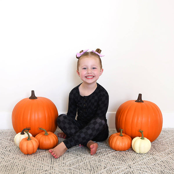 Frankie TWO PIECE Bamboo Halloween Checks Outfit