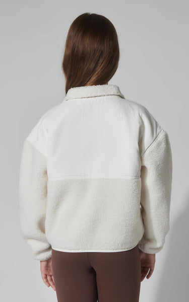 Tween Girls Trendy Sherpa Cozy Jacket with Snaps Closure