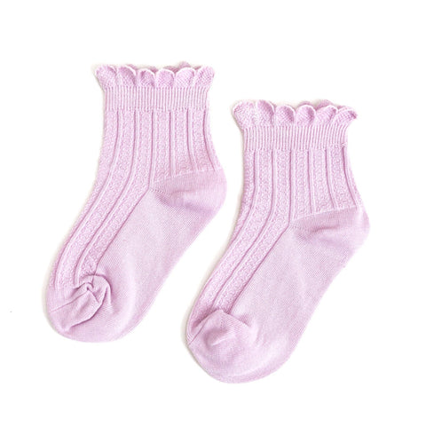 Lilac Frill Midi Socks