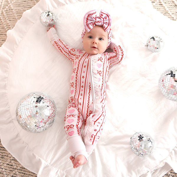 Hallie RUFFLE ZIP Valentines Day Bamboo