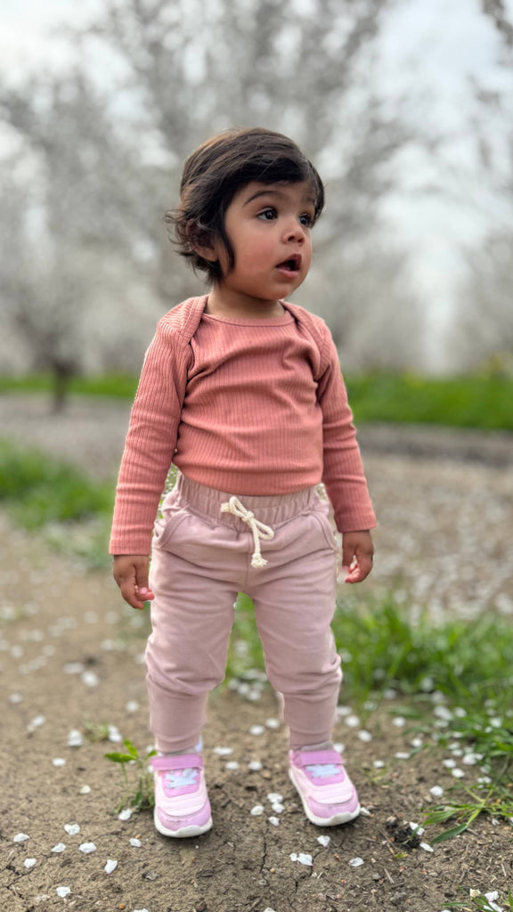 Joggers-Smoky Salmon: Buttery soft organic cotton pants