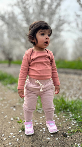 Joggers-Smoky Salmon: Buttery soft organic cotton pants