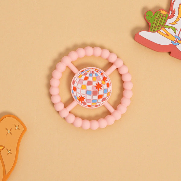 Disco Ball Baby Teether Ring