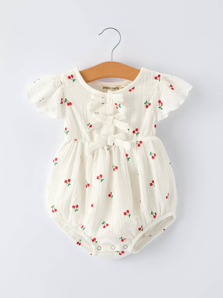 Baby Girl Cherry Romper