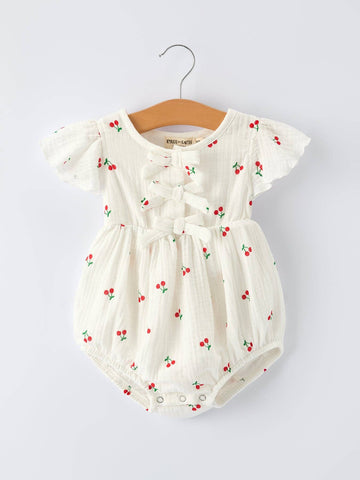 Baby Girl Cherry Romper