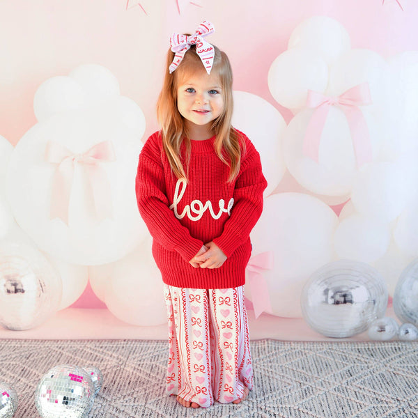 Love Red SWEATER Valentines Baby Toddler Kids Clothing Top