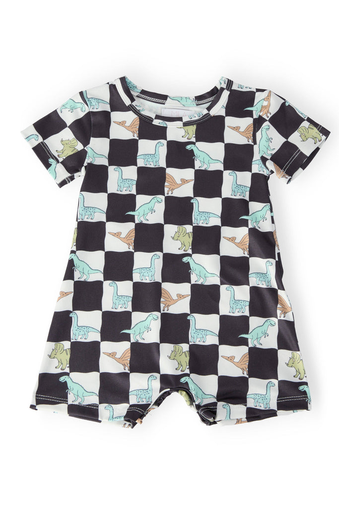 Dino Checkers S/S Shorty One-Piece