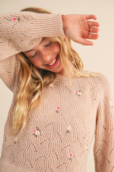 TWEEN KIDS GIRLS RAGLAN SWEATER  (7-14)