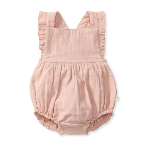 Smokey Rose Gauze Pink Romper