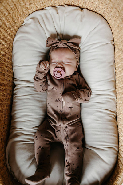 Latte Mountain | Organic Zipper Footie