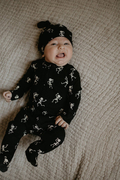 Dancing Skeletons | Organic Zipper Footie