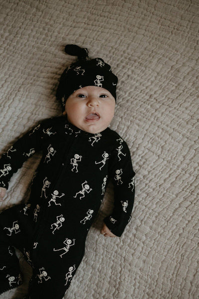 Dancing Skeletons | Organic Zipper Footie