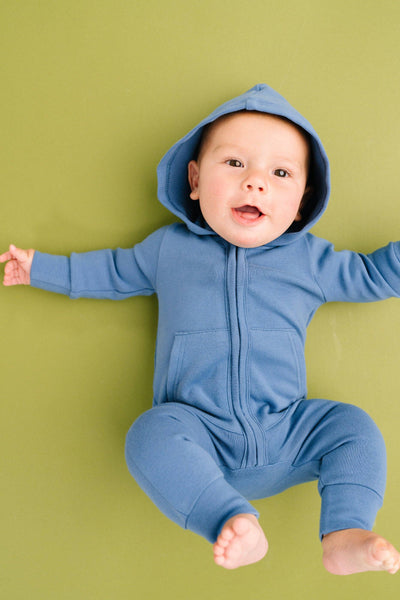 Lake Blue Hoodie Jumpsuit