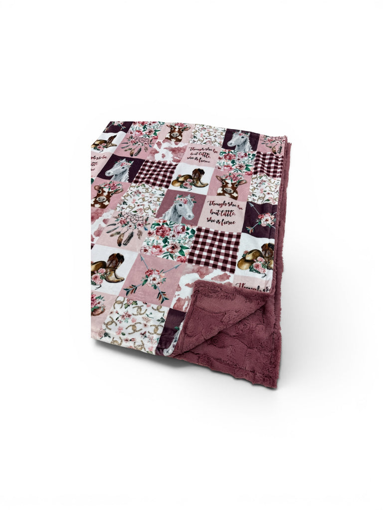 Western Boho • Toddler Sized Minky Blanket