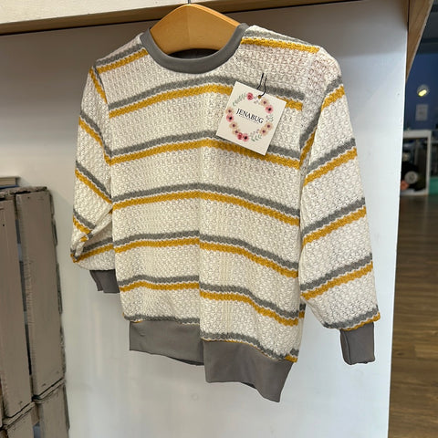 Neutral Stripe Oversized Sweater