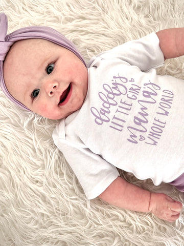 Daddy’s little girl, Mama’s whole world • baby bodysuit