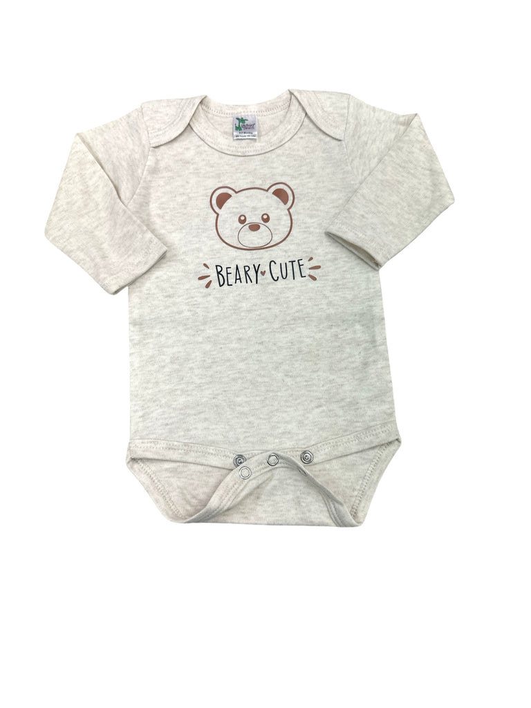 Beary Cute • oatmeal baby bodysuit