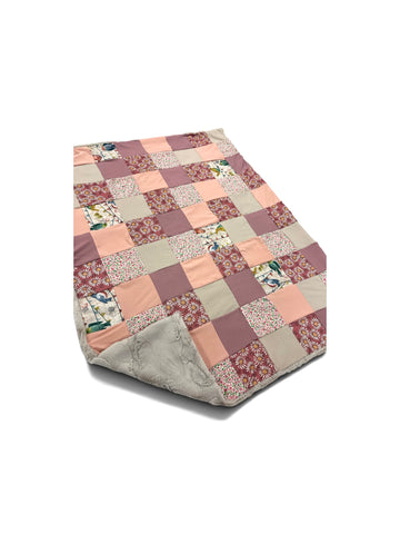 Countryside Floral • Patchwork • Baby Sized Minky Blanket