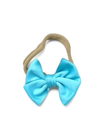 Bright Blue Nylon Bow
