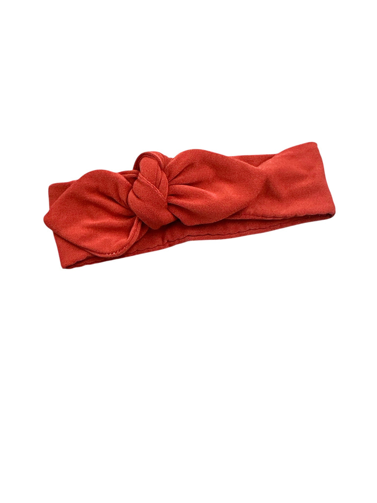 Knot bow headband - Rust