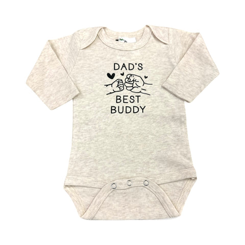 Dad’s Best Buddy • oatmeal baby bodysuit
