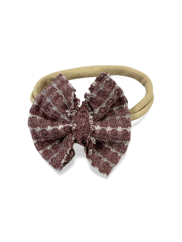 Maroon Sweater Nylon Bow