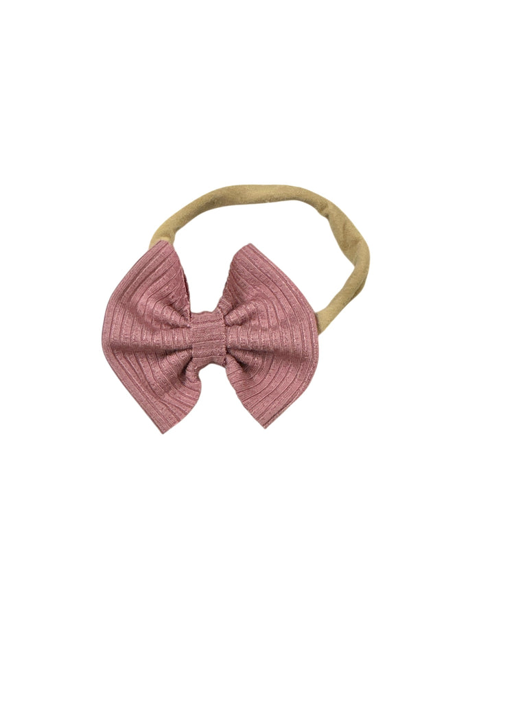 Mauve Rib Nylon Bow