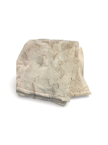 Beige • Adult Sized Minky Blanket