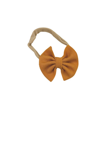Textured Mustard Nylon Bow