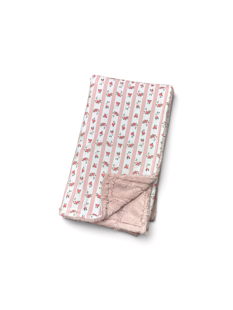 Cottage Rose • Baby Sized Minky Blanket