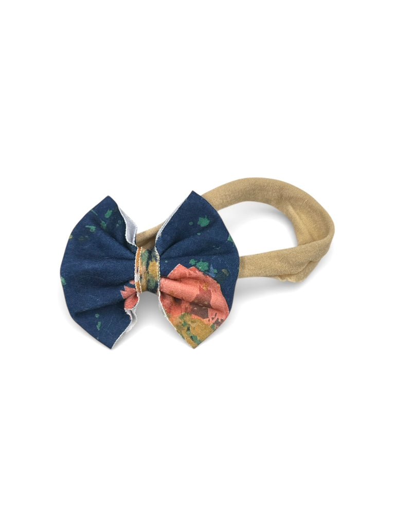 Caroline Floral Nylon Bow