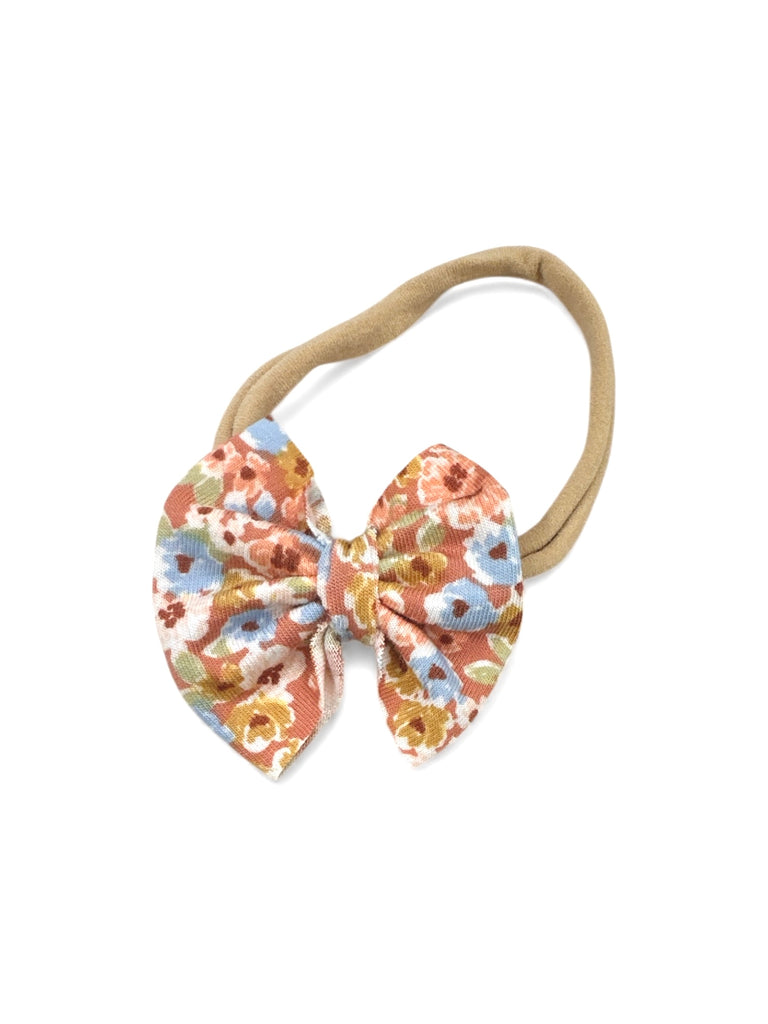 Hailey Floral Nylon Bow