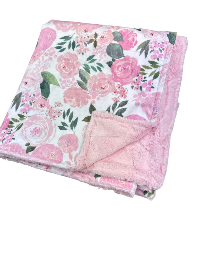Floral Bouquet • Adult Sized Minky Blanket
