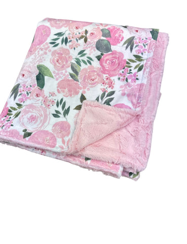 Floral Bouquet • Adult Sized Minky Blanket
