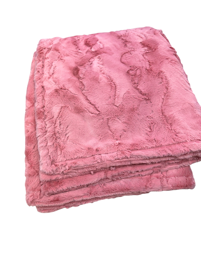 Rosy Pink • Adult Sized Minky Blanket