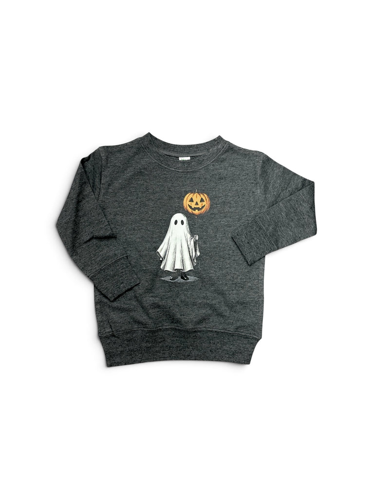 Ghost holding Balloon • Halloween • Toddler Long Sleeve tee