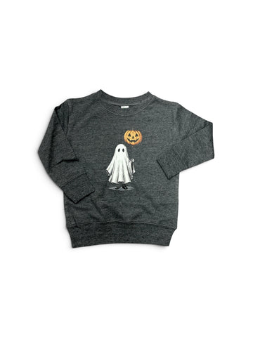 Ghost holding Balloon • Halloween • Toddler Long Sleeve tee