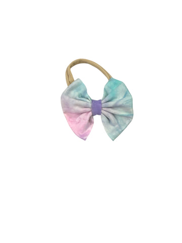 Mermaid Tie Dye Nylon Bow