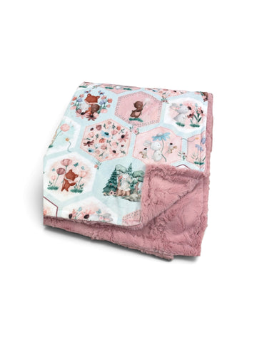 Bunny Blossom • Toddler Sized Minky Blanket