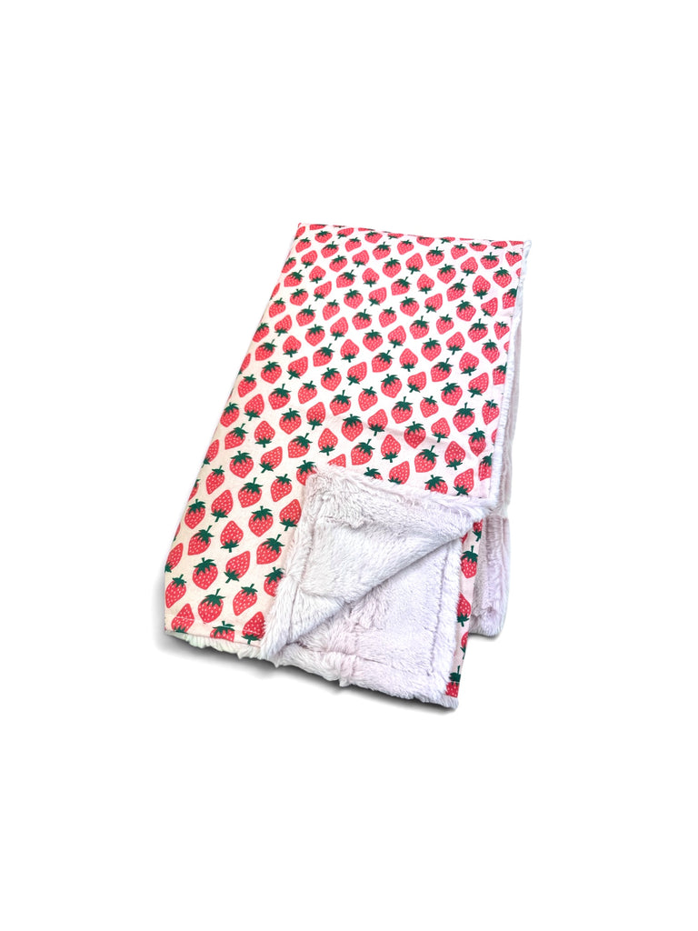 Strawberry • Baby Sized Minky Blanket