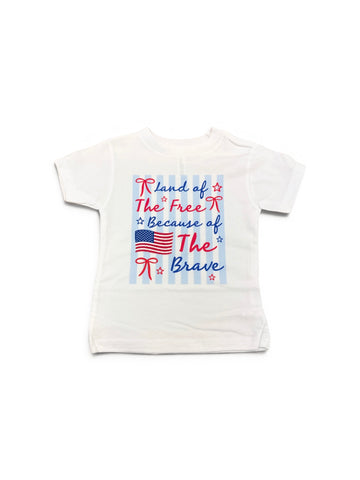 Land of the Free because of the Brave • Toddler Tee