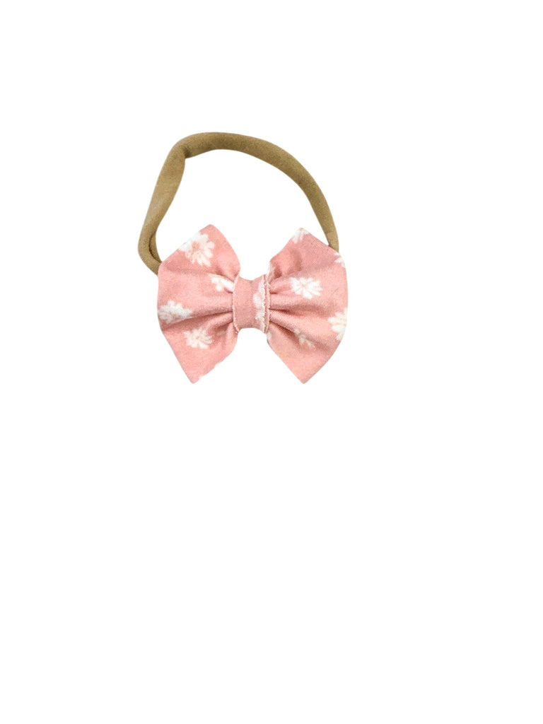 Peachy Daisy Nylon Bow