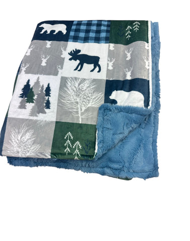 Cabin Quilt • Adult Sized Minky Blanket