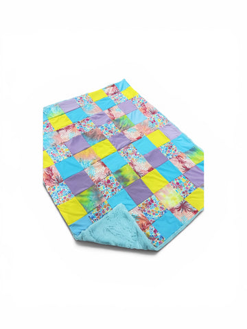 Summer Days • Patchwork • Baby Sized Minky Blanket