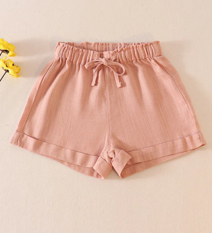 Blush Linen Shorts