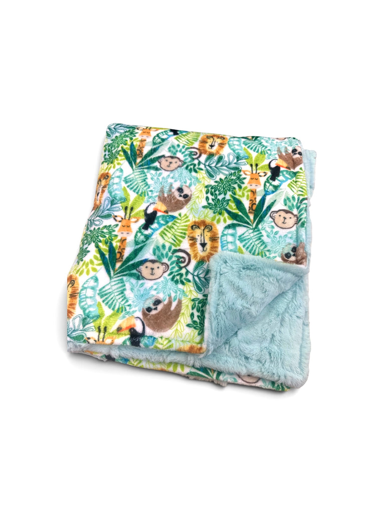 Jungle Friends • Toddler Sized Minky Blanket