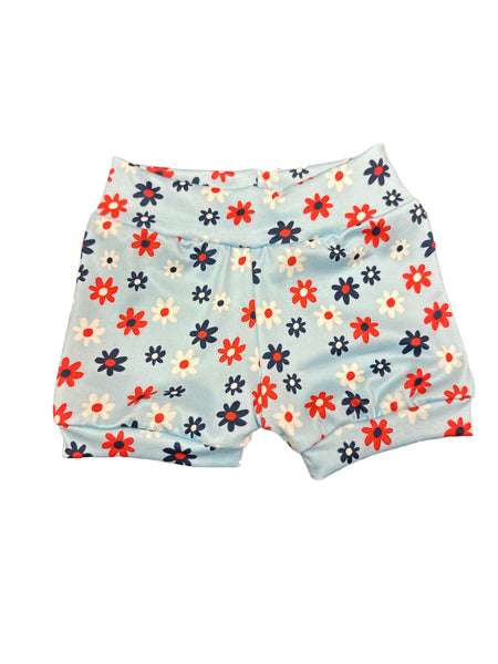 Red, White + Blue American Floral Shorties