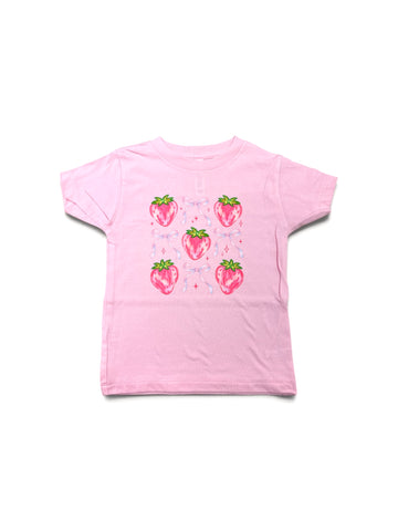 Strawberry + Bows • toddler tee