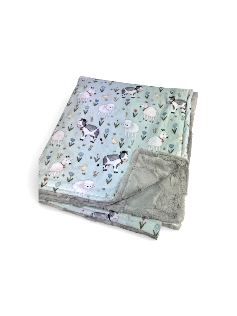 Farm Baby • Toddler Sized Minky Blanket