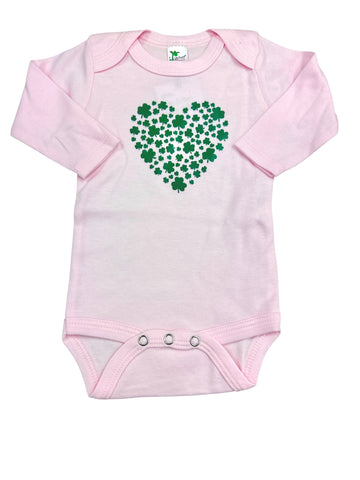 Clover Heart • St. Patrick’s Day • baby bodysuit